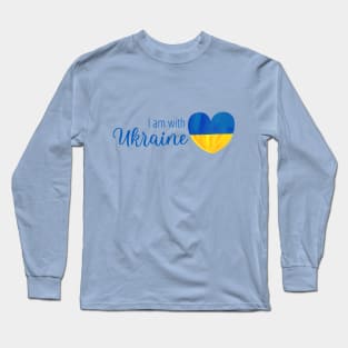 I am with Ukraine, design with map of Ukraine and heart Long Sleeve T-Shirt